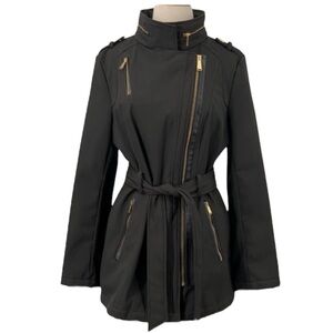 Large Women’s Michael Kors Asymmetric Military Style
Fleece Lined Coat, Waist